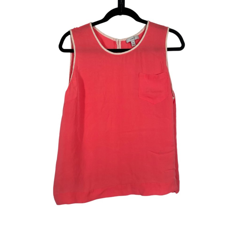 J. Crew Silk Sleeveless Tank Top • Peach • Size 16